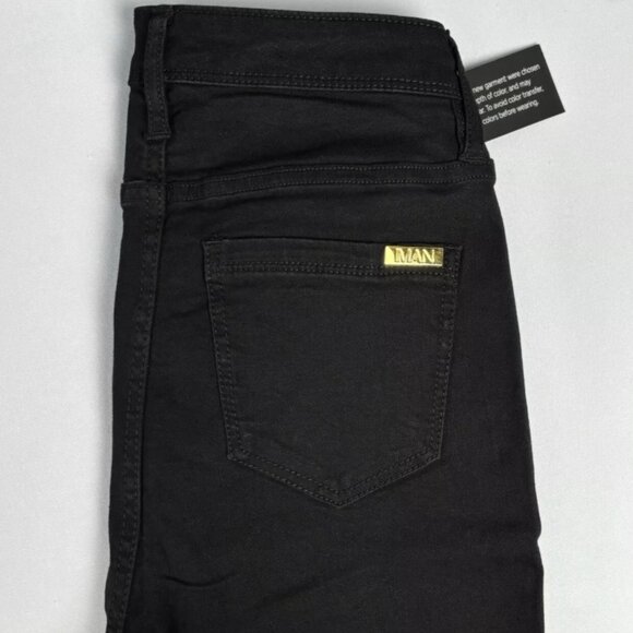 IMAN Women's Platinum Premium Stretch Denim BootCut Jean Plus Size 18W, Black - Picture 2 of 4